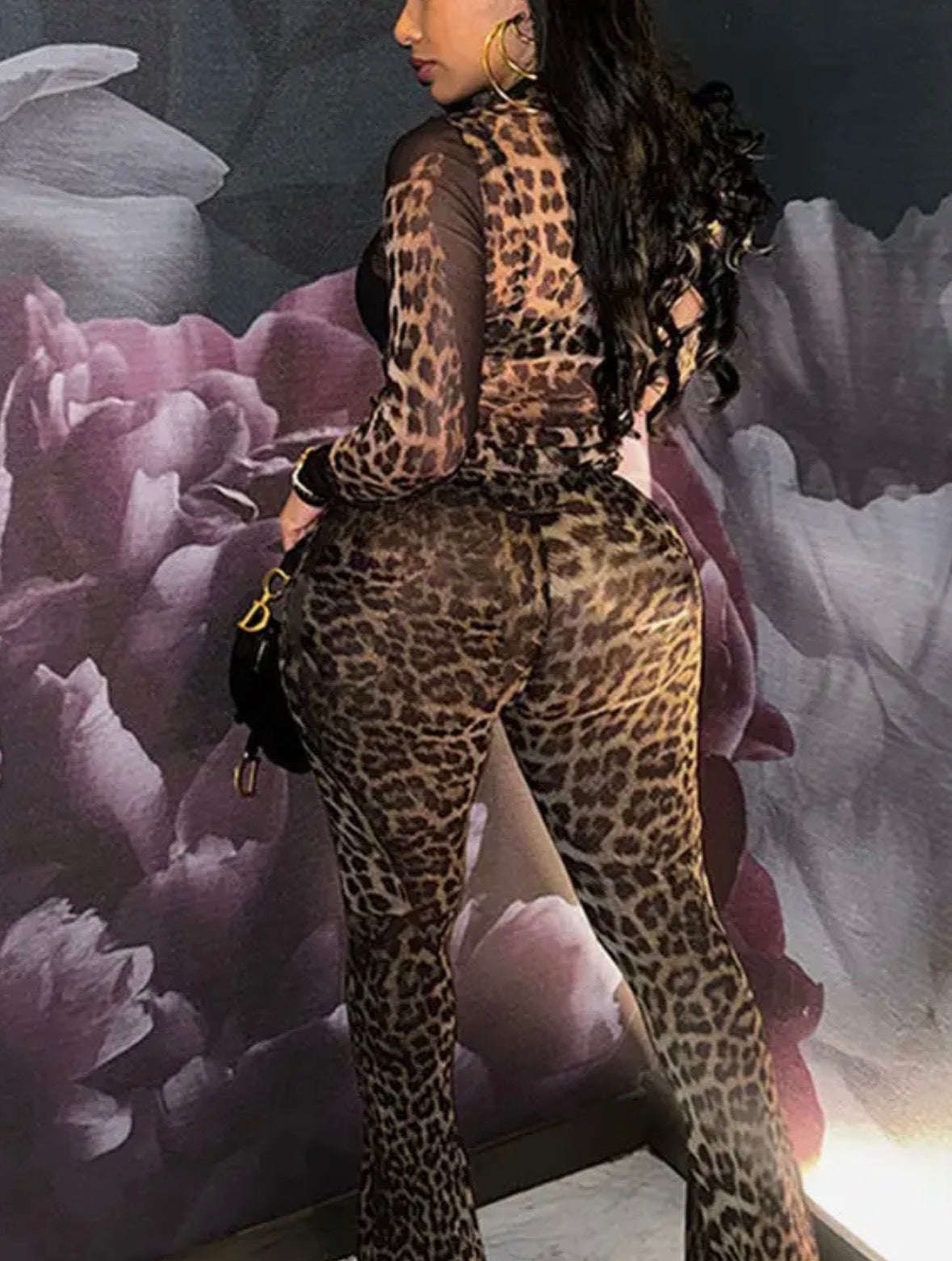 Leopard Printed Two-Piece Set