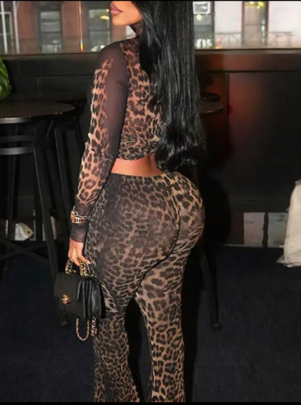 Leopard Printed Two-Piece Set