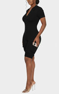 Solid Seamless Zippered Romper with Cargo Pockets
